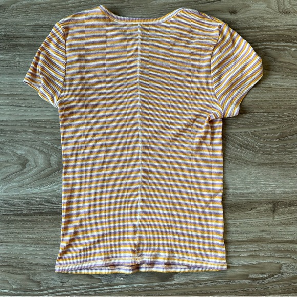 UO stripey sherbet baby tee - Picture 4 of 4